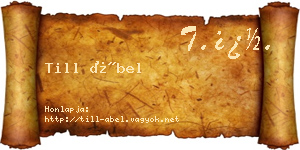 Till Ábel névjegykártya